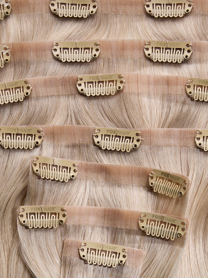 Goldilocks Blonde Seamless Remy Clip-In Hair Extensions (20" and 180 Grams)