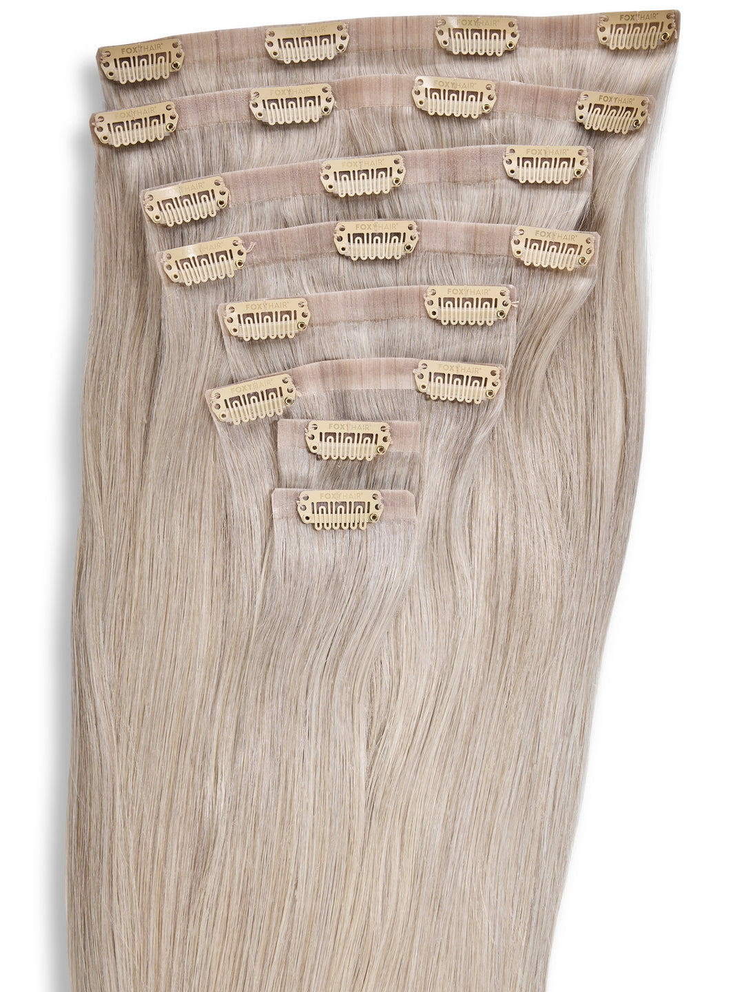 Ice Blonde Seamless Clip-In Hair Extensions (20" and 180 Grams)
